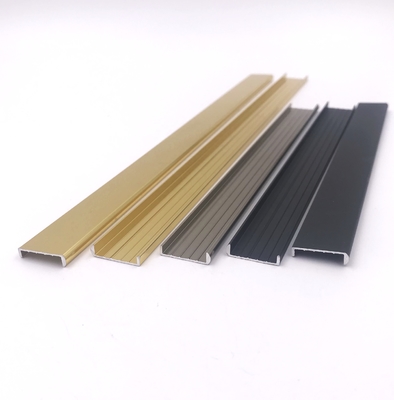 16.3mm U Bentuk 6063 T5 Aluminium Trim Profiles Dekoratif Tile Edging