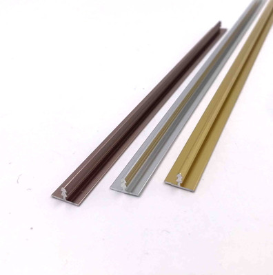 11.7mm T Bentuk Profil Aluminium Anodized chrome gold rose gold