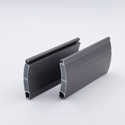 6063-T5 Disesuaikan Aluminium Alloy Rolling Shutter Door Slat Dan Track Profiles Untuk Garasi