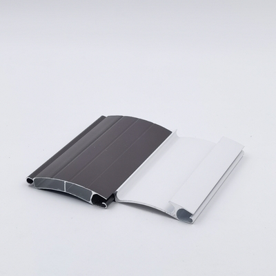 Power Coated White Aluminium Roller Shutter Profiles 0.4mm Tebal Untuk Kabinet