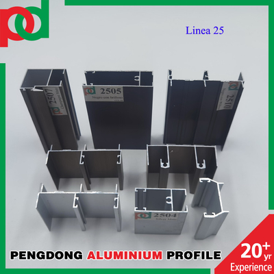 Dilapisi Bubuk Profil Aluminium T5 Panjang 5,8 Meter Untuk Jendela Dan Pintu