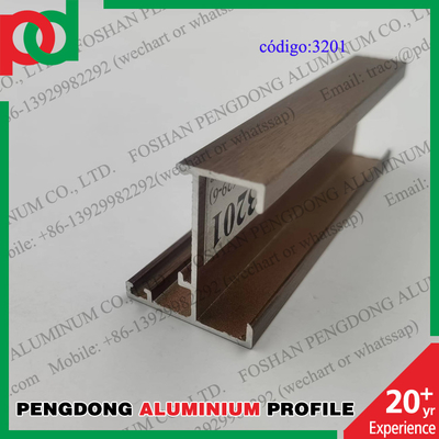 0.15mm T5 Temper Wood Finish Profil Aluminium Untuk Seri Bolivia L20 L25 L32 L5000