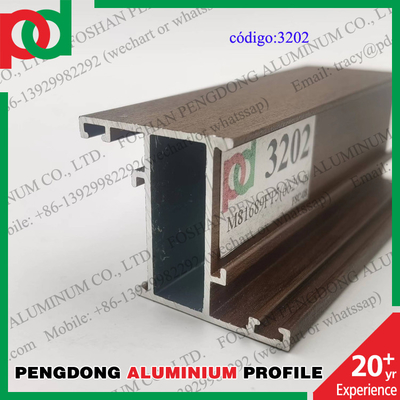0.15mm T5 Temper Wood Finish Profil Aluminium Untuk Seri Bolivia L20 L25 L32 L5000