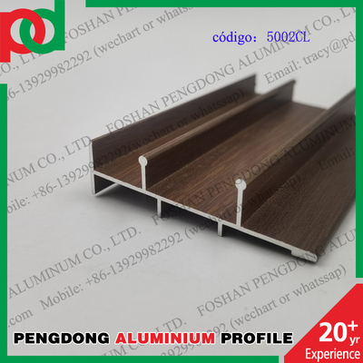 0.15mm T5 Temper Wood Finish Profil Aluminium Untuk Seri Bolivia L20 L25 L32 L5000