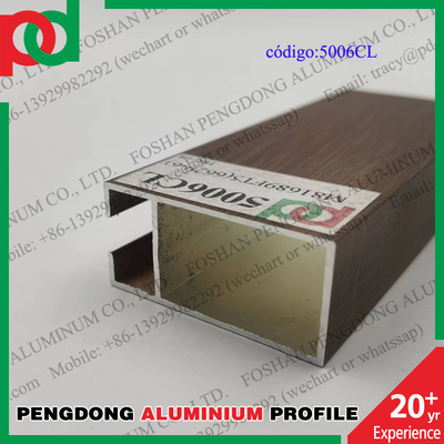 0.15mm T5 Temper Wood Finish Profil Aluminium Untuk Seri Bolivia L20 L25 L32 L5000