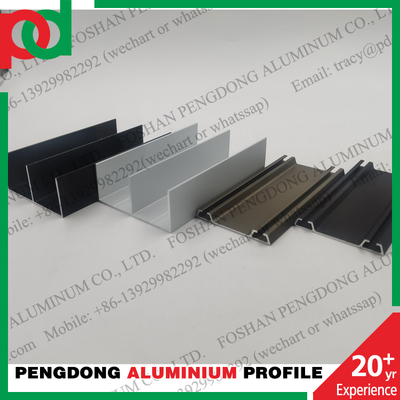 Anodized Color 6063 Profil Aluminium Untuk Pintu Lemari Geser