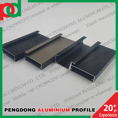 Anodized Color 6063 Profil Aluminium Untuk Pintu Lemari Geser