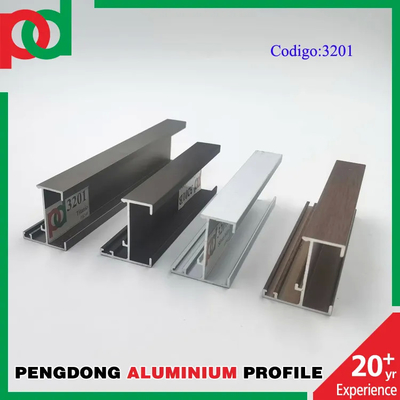 OEM Shape 6063 Profil Jendela Aluminium Panjang Disesuaikan
