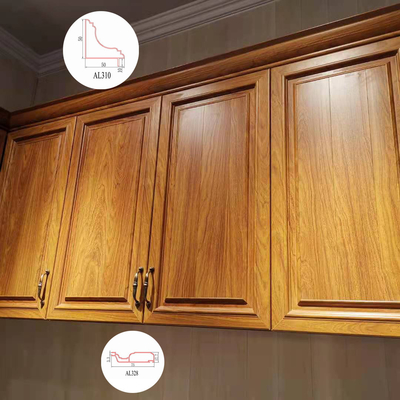 Produsen Foshan Profil Kabinet Dapur Aluminium Glossy Silver Polishing Tinggi