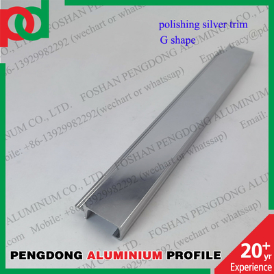 Profil Aluminium Memoles Ubin Tepi Dekoratif Trim Populer Warna Perak Dan Emas