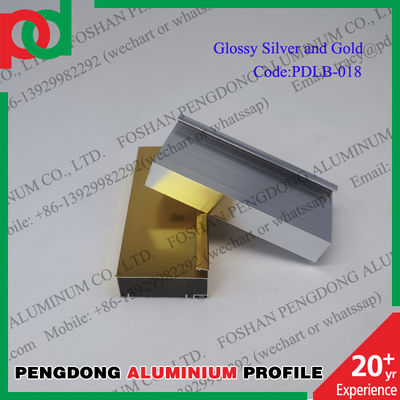 Penggunaan Populer Di Lemari Dapur Lybia Profil Aluminium Glossy Atau Anodized Silver Dan Gold Dan Dilapisi Hitam