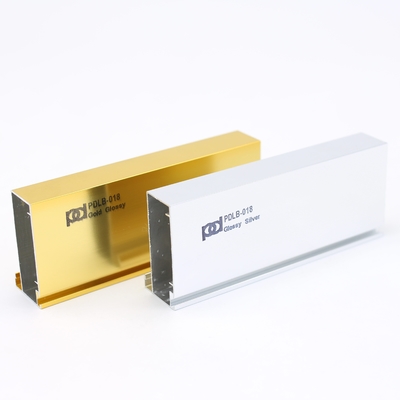 Produsen Foshan Profil Kabinet Dapur Aluminium Glossy Silver Polishing Tinggi