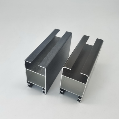 Jendela geser profil aluminium untuk Pantai Gading Perak Anodisasi Dan Powder Coated Perunggu Dan Flashy Grey