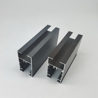 Jendela geser profil aluminium untuk Pantai Gading Perak Anodisasi Dan Powder Coated Perunggu Dan Flashy Grey