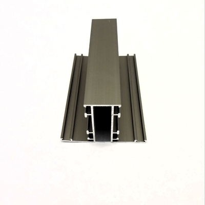 Aluminium Profil Ekstrusi Casement Jendela Pintu Square Tube Disesuaikan Anodizing Champagne Untuk Pasar Ethiopia