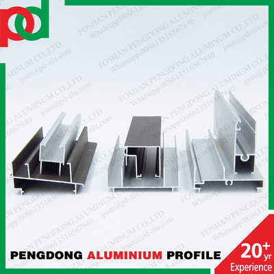 T5 Profil Ekstrusi Aluminium Temper untuk jendela geser dalam setiap biji kayu warna