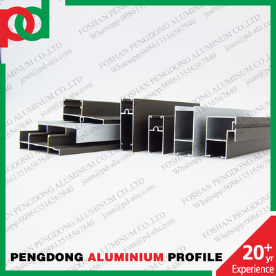 T5 Profil Ekstrusi Aluminium Temper untuk jendela geser dalam setiap biji kayu warna