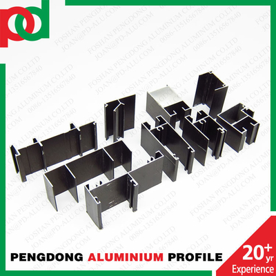 T5 Profil Ekstrusi Aluminium Temper untuk jendela geser dalam setiap biji kayu warna
