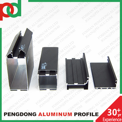 Profil Anodisasi Hitam Aluminium Untuk Jendela Dan Pintu Seri 35