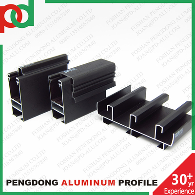 Profil Anodisasi Hitam Aluminium Untuk Jendela Dan Pintu Seri 35