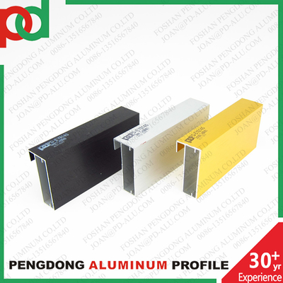 Teknologi Ekstrusi yang dapat disesuaikan Produksi Profil Aluminium Untuk Pintu Kaca Dapur Lemari Pakaian MDF Melamin
