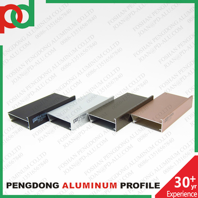Teknologi Ekstrusi yang dapat disesuaikan Produksi Profil Aluminium Untuk Pintu Kaca Dapur Lemari Pakaian MDF Melamin