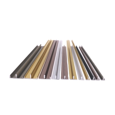 6063 Seri T Bentuk Profil Trim Aluminium Untuk Kabinet Dan Lantai