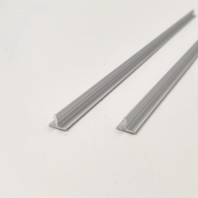 Profil Trim Aluminium 8mm T Bentuk Dekoratif Perak anodized matt