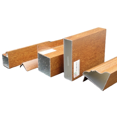 Kabinet Dapur 1.4mm Profil Aluminium Finish Kayu Untuk Libya Timur Tengah
