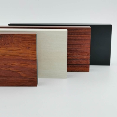 Kabinet Dapur 1.4mm Profil Aluminium Finish Kayu Untuk Libya Timur Tengah