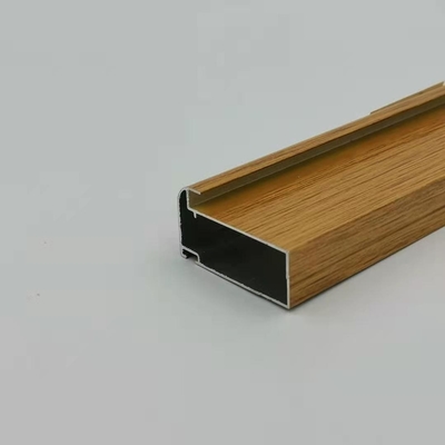 Libya 6063 Profil Aluminium Dapur Wood Grain Powder Coated