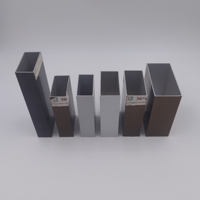 Profil Tabung Aluminium Ekstrusi ISO 14001 Bulat Persegi Panjang 40 x 40