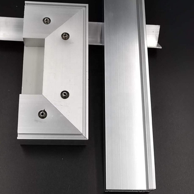Profil Kabinet Dapur Aluminium T5 6063 Poles Perak Terang