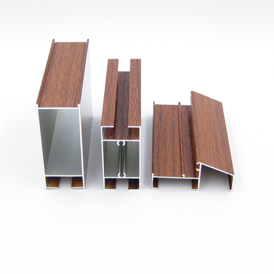 6063 T5 Ekstrusi Aluminium Efek Kayu Untuk Windows Chili Bolivia