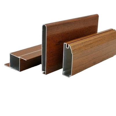 5.8M 5.85M 6M Wood Finish Aluminium Profiles Untuk Lemari Dapur