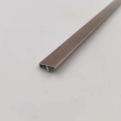 16.3mm T Bentuk aluminium tepi persegi trim Profil Cetakan Poles