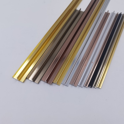 6063 Seri T Bentuk Profil Trim Aluminium Untuk Kabinet Dan Lantai