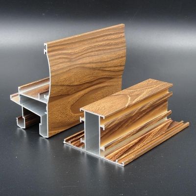 Harga bagus Profil Aluminium Butir Kayu Libya & Aljazair Untuk Pintu Dan Jendela on line