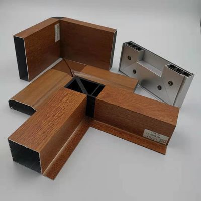 Harga bagus Profil Kabinet Dapur Aluminium 5.8M Dilapisi Kayu Tebal 1.4mm on line